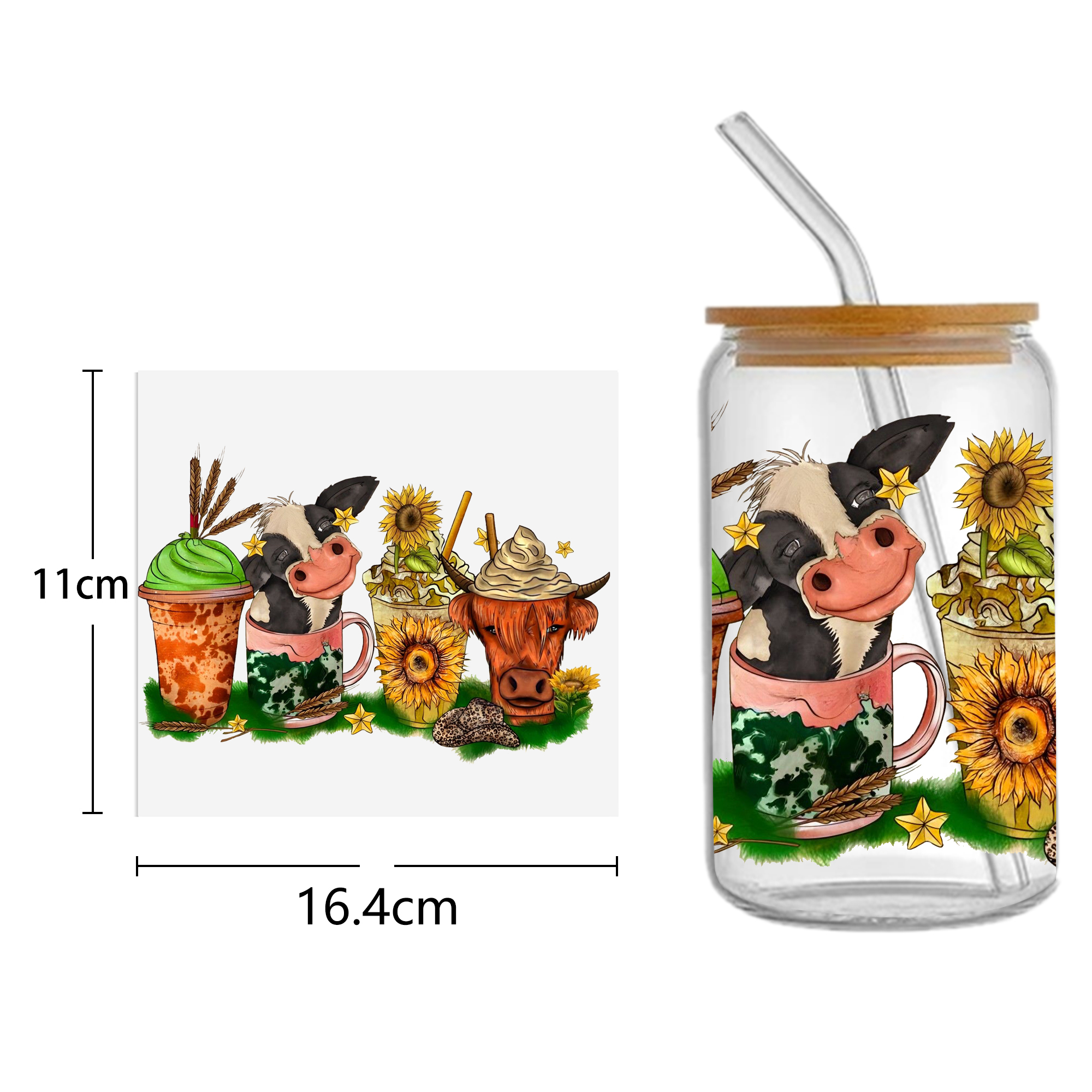 Christmas 16oz Tumbler Template DTF Sticker Cup Cool Personalize UV Wrap Transfer Sticker Custom Label DIY Waterproof - Image 21