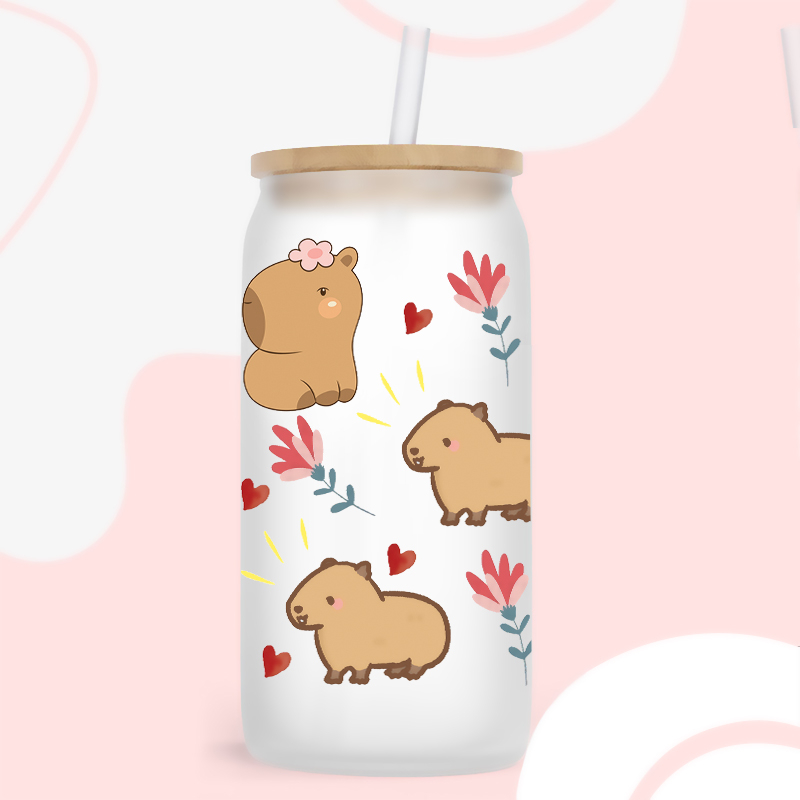 Animals Theme UV DTF Transfer Sticker For The 16oz Libbey Glasses Wraps Cup Can DIY Waterproof - Image 4