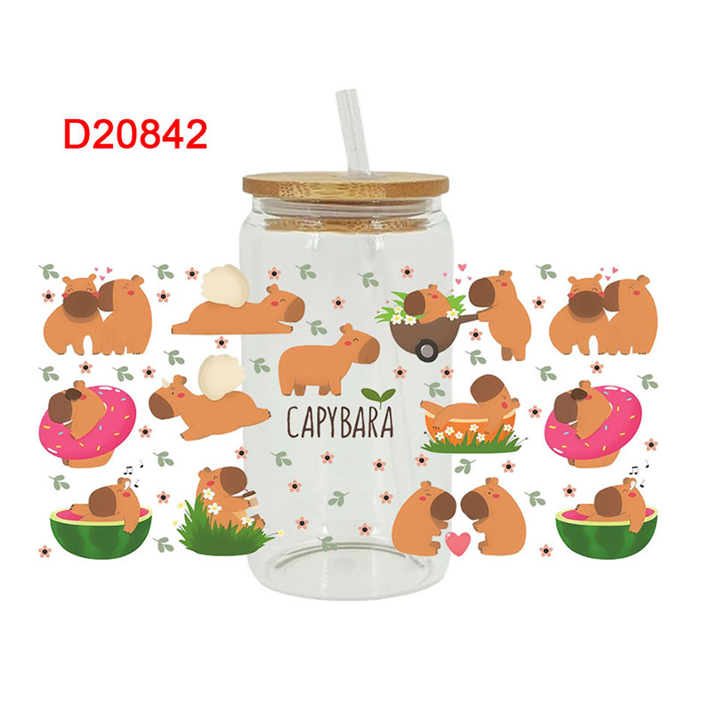 Animals Theme UV DTF Transfer Sticker For The 16oz Libbey Glasses Wraps Cup Can DIY Waterproof - Image 7