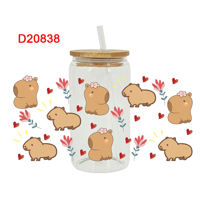 Animals Theme UV DTF Transfer Sticker For The 16oz Libbey Glasses Wraps Cup Can DIY Waterproof - Image 8