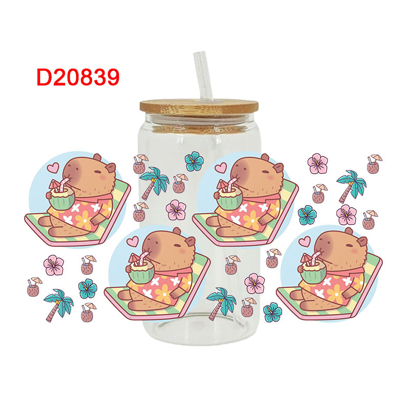 Animals Theme UV DTF Transfer Sticker For The 16oz Libbey Glasses Wraps Cup Can DIY Waterproof - Image 9