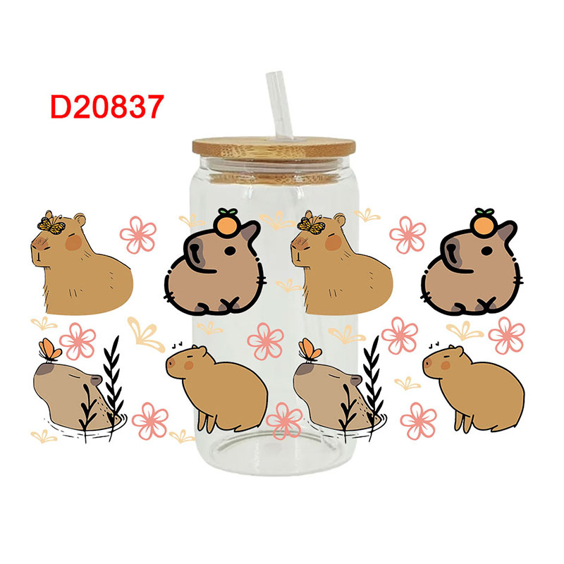Animals Theme UV DTF Transfer Sticker For The 16oz Libbey Glasses Wraps Cup Can DIY Waterproof - Image 10