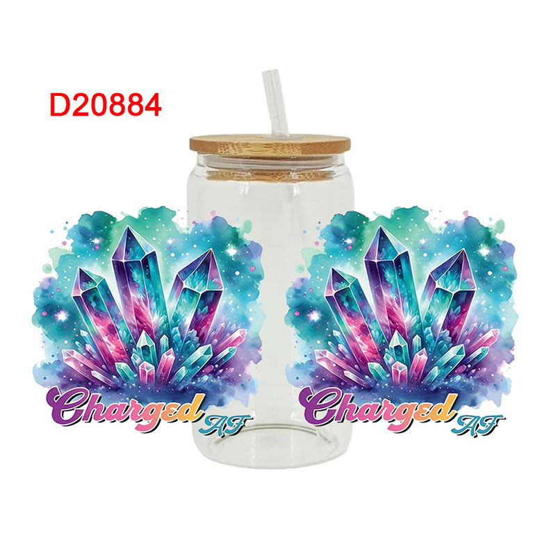 UV DTF Transfer Sticker For The 16oz Libbey Glasses Wraps Cup Can DIY Waterproof