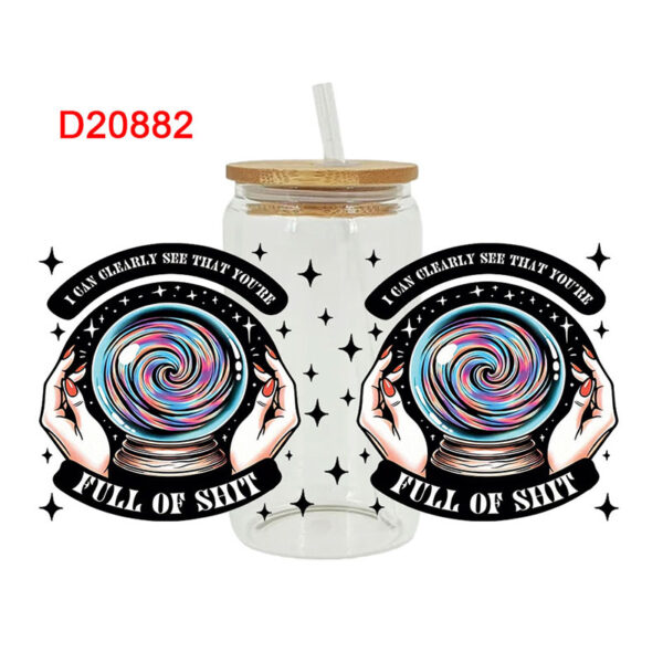 UV DTF Transfer Sticker For The 16oz Libbey Glasses Wraps Cup Can DIY Waterproof - Image 8