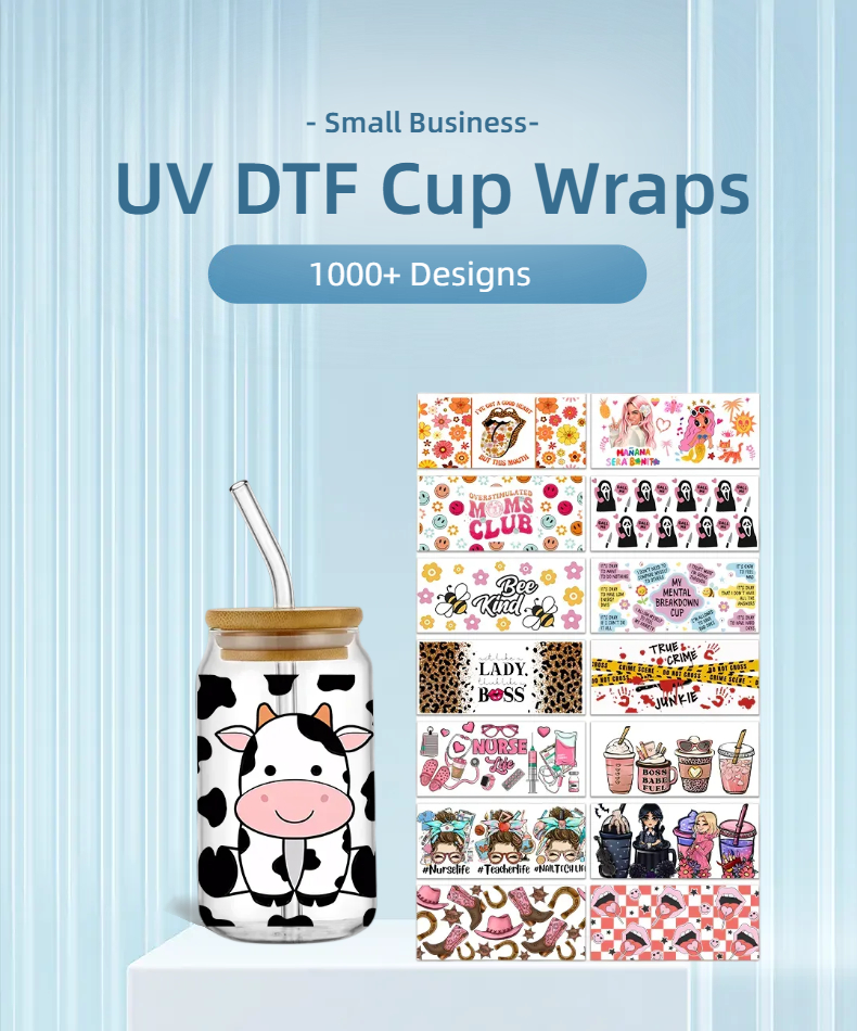 Marvel DC UV DTF Glass Can Wrap 16oz Glass Can Transfer Sticker Spider Iron Bat Harley JOKER - Image 12