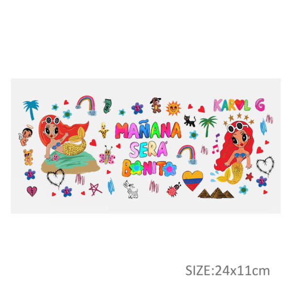 Personalize 16OZ UV DTF Glass Cup Can Wrap Transfers Stickers Colorful Manana For DIY Glass Mug Logo Custom Labels Decals - Image 16