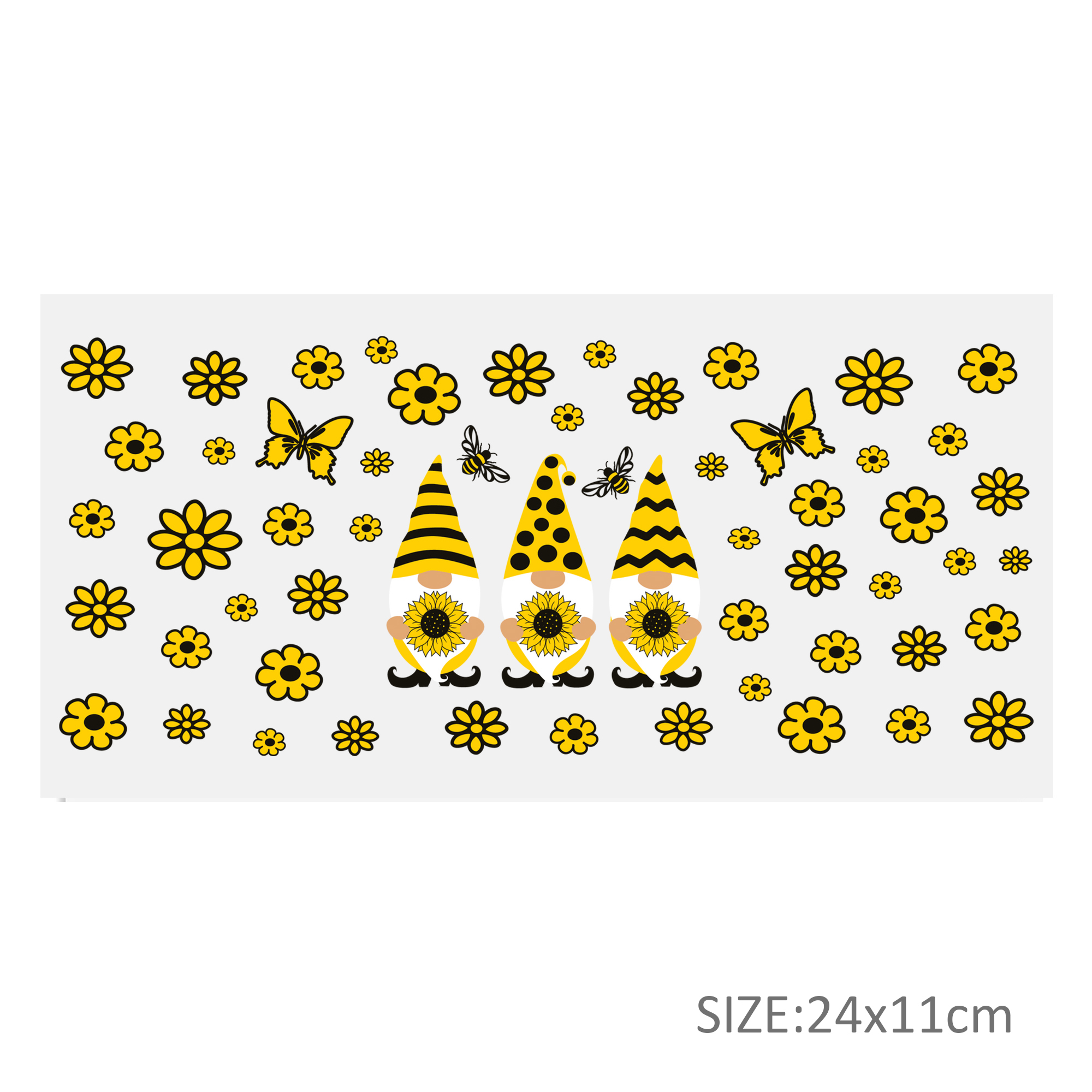 Personalize Honey Bee 16OZ UV DTF Glass Cup Can Wrap Transfers Stickers Drinks For DIY Glass Mug Logo Custom Labels Decals - Image 3