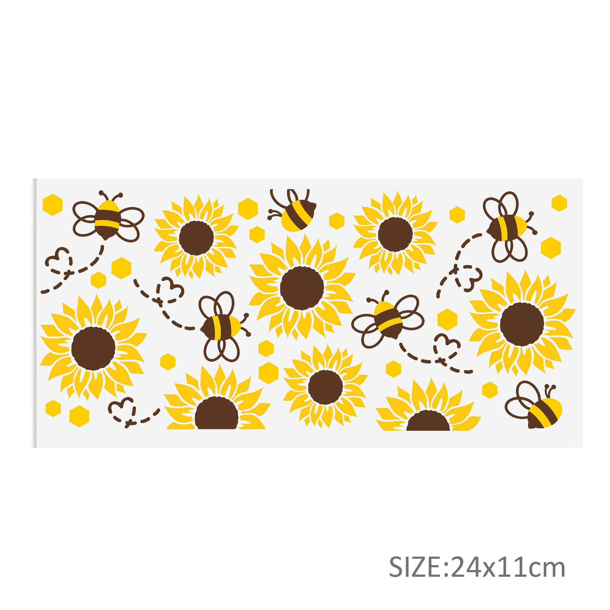 Personalize Honey Bee 16OZ UV DTF Glass Cup Can Wrap Transfers Stickers Drinks For DIY Glass Mug Logo Custom Labels Decals - Image 7