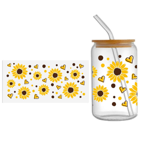 Personalize Honey Bee 16OZ UV DTF Glass Cup Can Wrap Transfers Stickers Drinks For DIY Glass Mug Logo Custom Labels Decals - Image 11