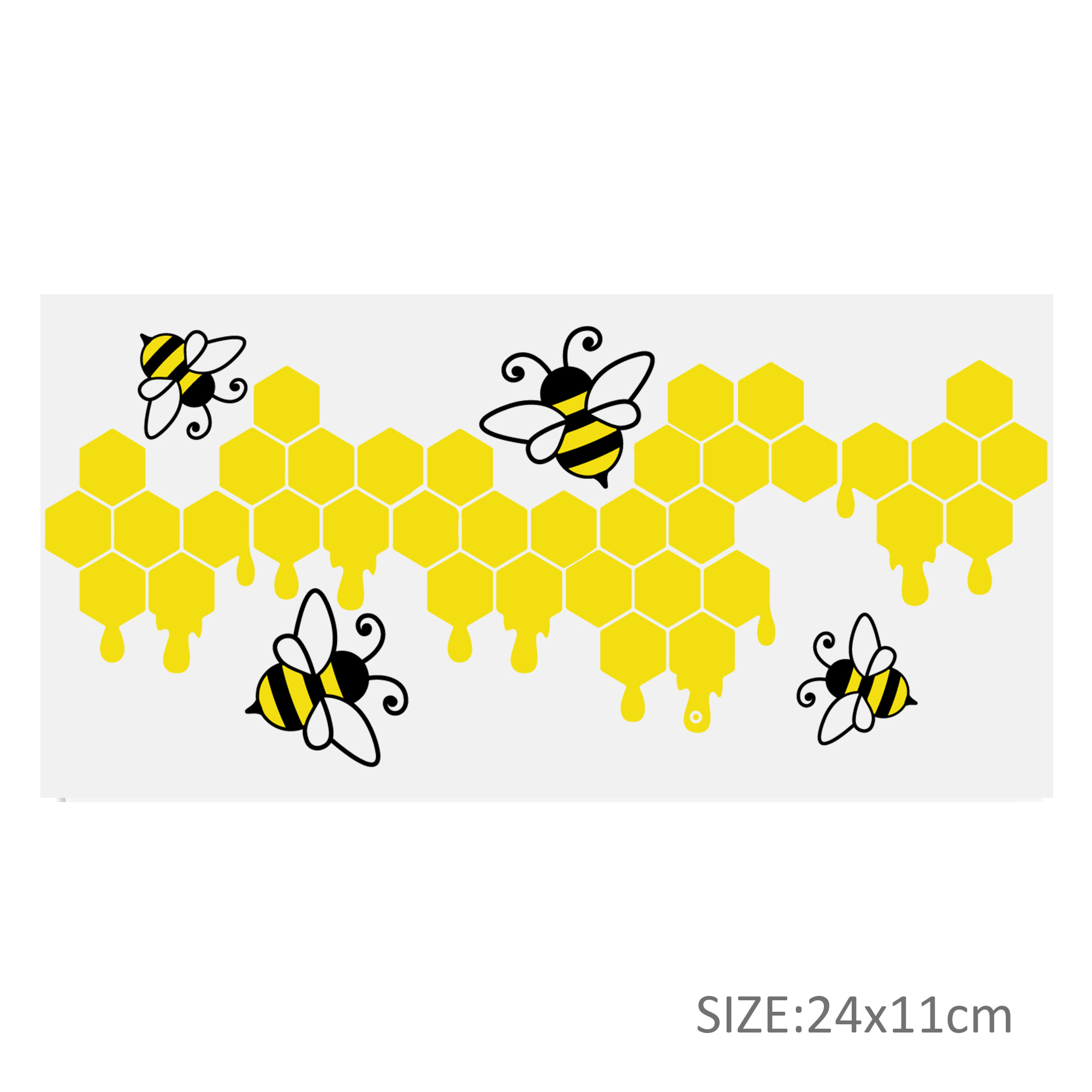 Personalize Honey Bee 16OZ UV DTF Glass Cup Can Wrap Transfers Stickers Drinks For DIY Glass Mug Logo Custom Labels Decals - Image 16