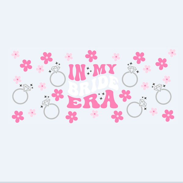 New In My Bride Era 3D UV DTF Cup Wrap Transfers Stickers Coffee Bride UV Cup Wrap Waterproof Logo For Glass - Image 5