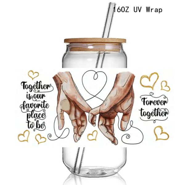 New In My Bride Era 3D UV DTF Cup Wrap Transfers Stickers Coffee Bride UV Cup Wrap Waterproof Logo For Glass - Image 7