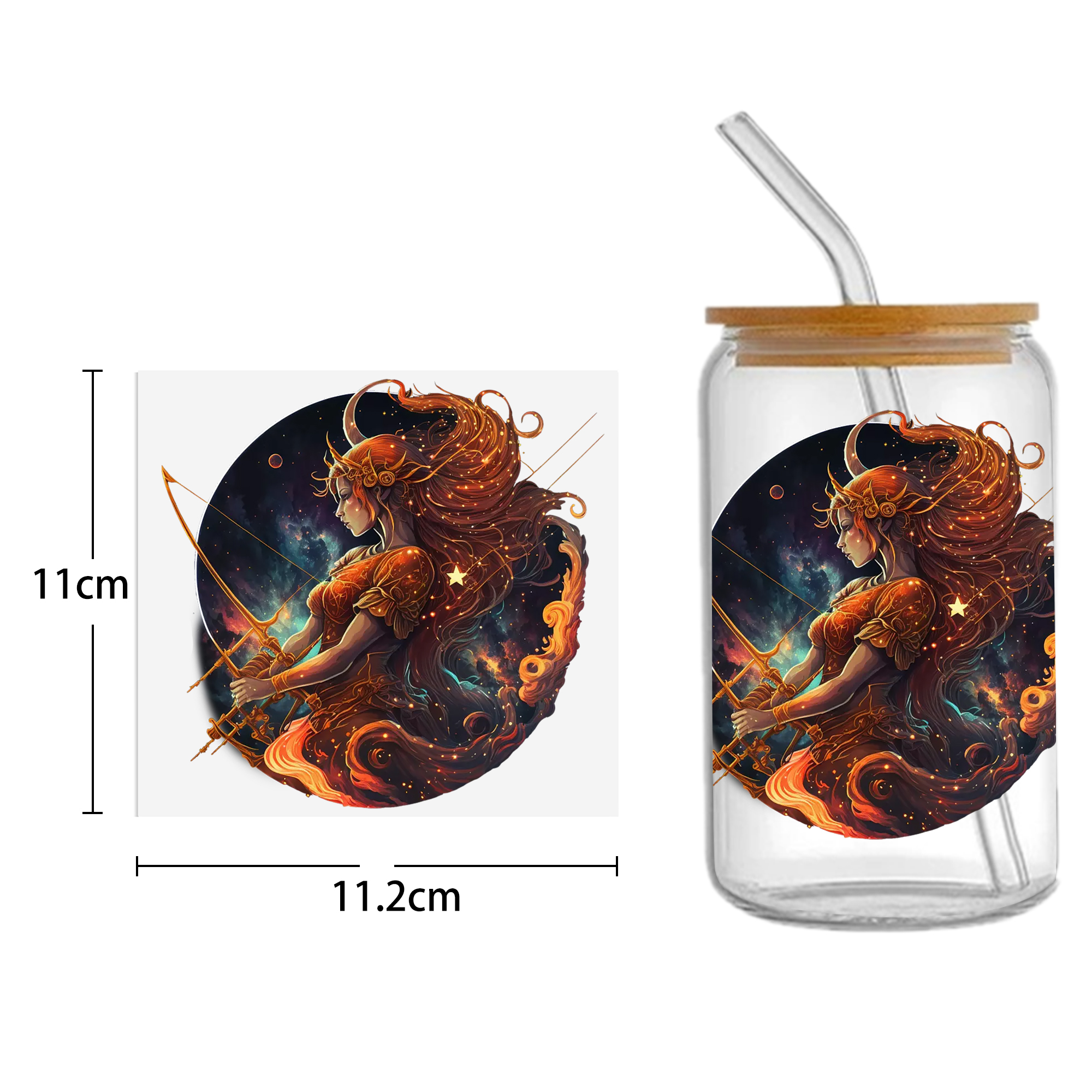 Constellation UV DTF Sticker For 16oz Cups Wrap Transfer Sticker Custom Labels DIY Logo Waterproof - Image 4
