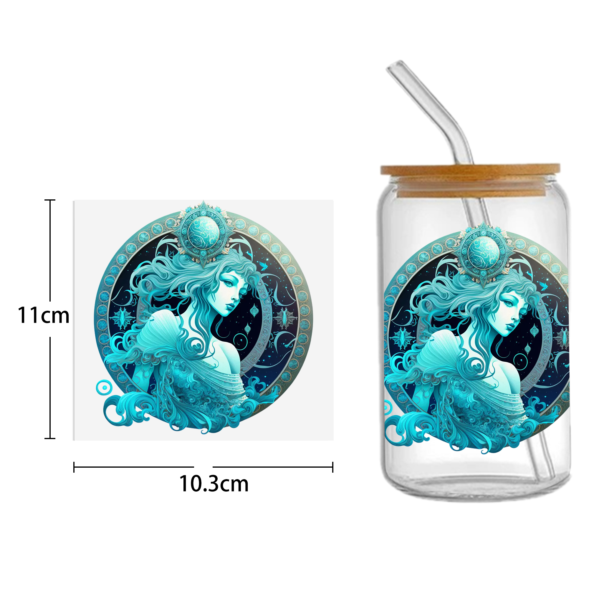 Constellation UV DTF Sticker For 16oz Cups Wrap Transfer Sticker Custom Labels DIY Logo Waterproof - Image 5