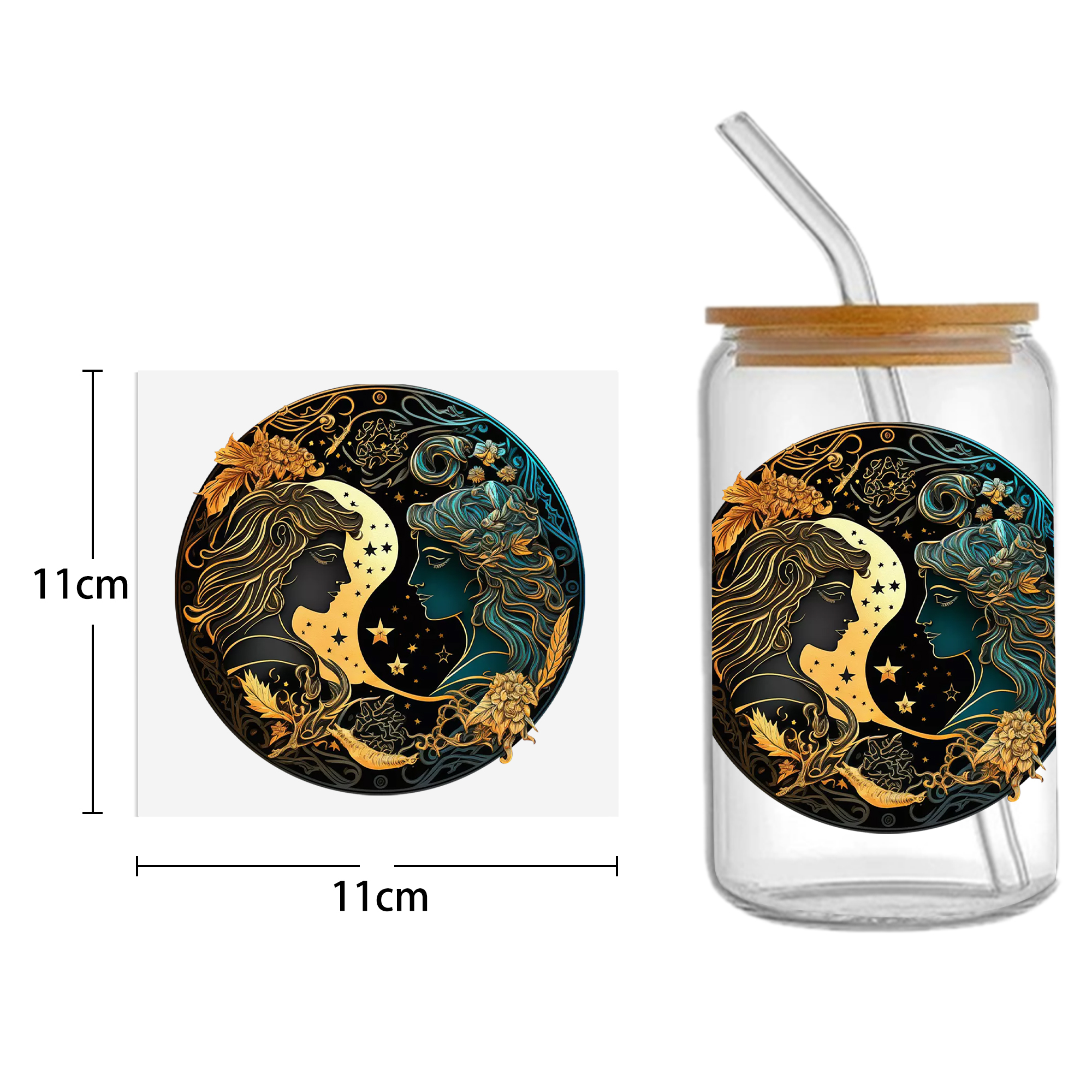 Constellation UV DTF Sticker For 16oz Cups Wrap Transfer Sticker Custom Labels DIY Logo Waterproof - Image 6