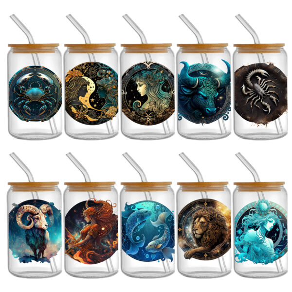 Constellation UV DTF Sticker For 16oz Cups Wrap Transfer Sticker Custom Labels DIY Logo Waterproof - Image 7