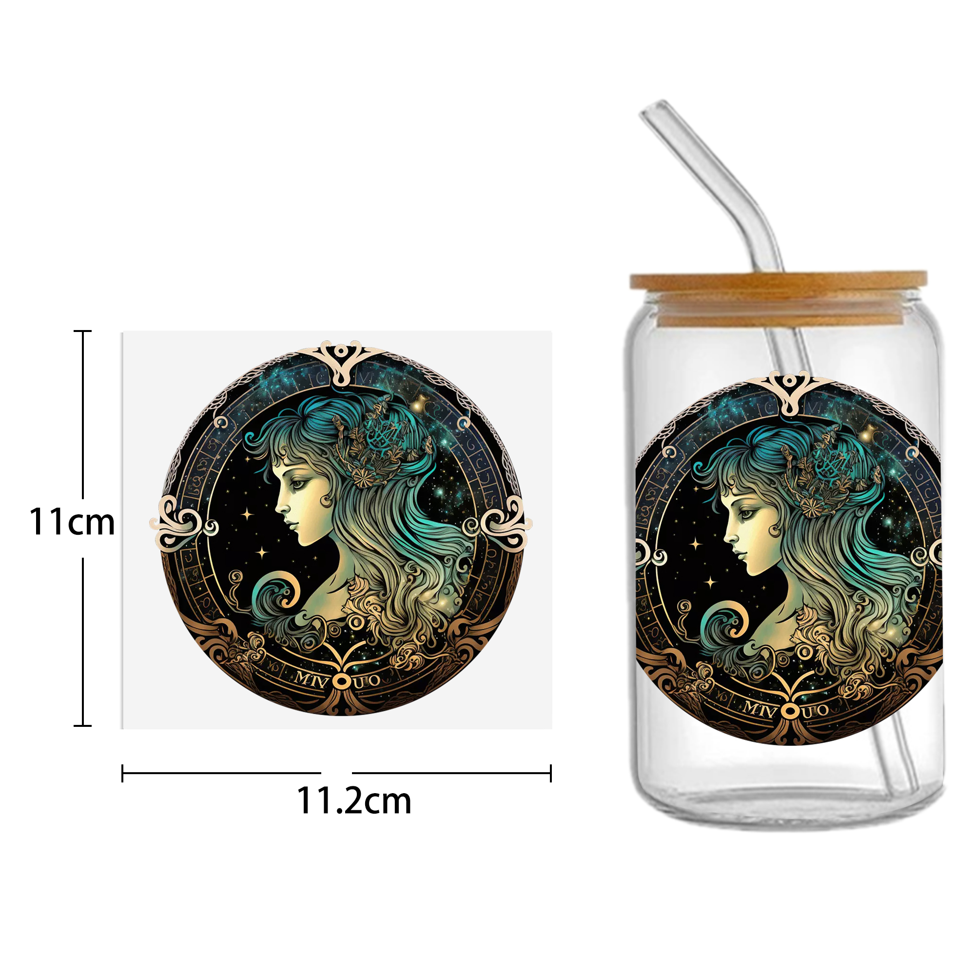 Constellation UV DTF Sticker For 16oz Cups Wrap Transfer Sticker Custom Labels DIY Logo Waterproof - Image 8