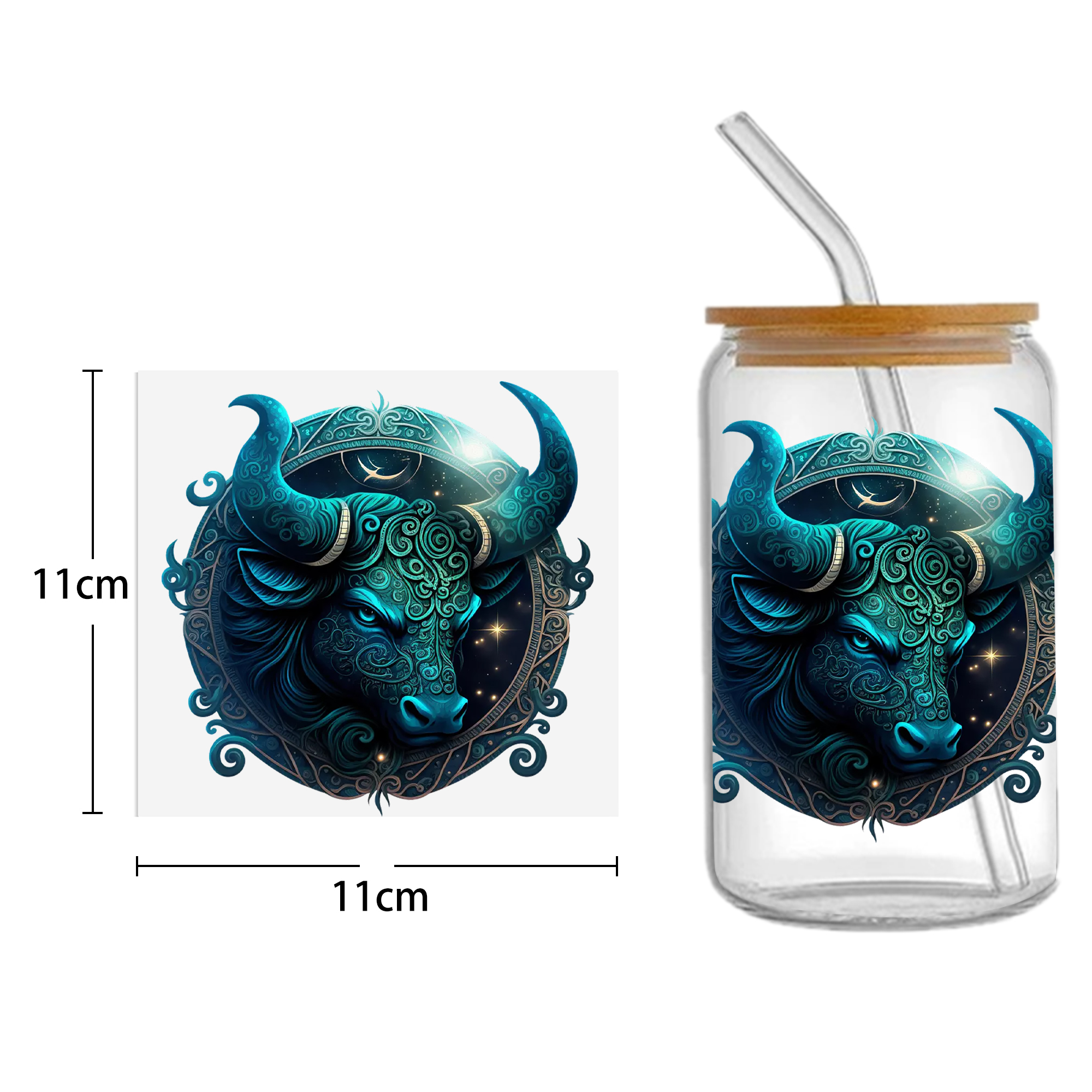 Constellation UV DTF Sticker For 16oz Cups Wrap Transfer Sticker Custom Labels DIY Logo Waterproof - Image 9