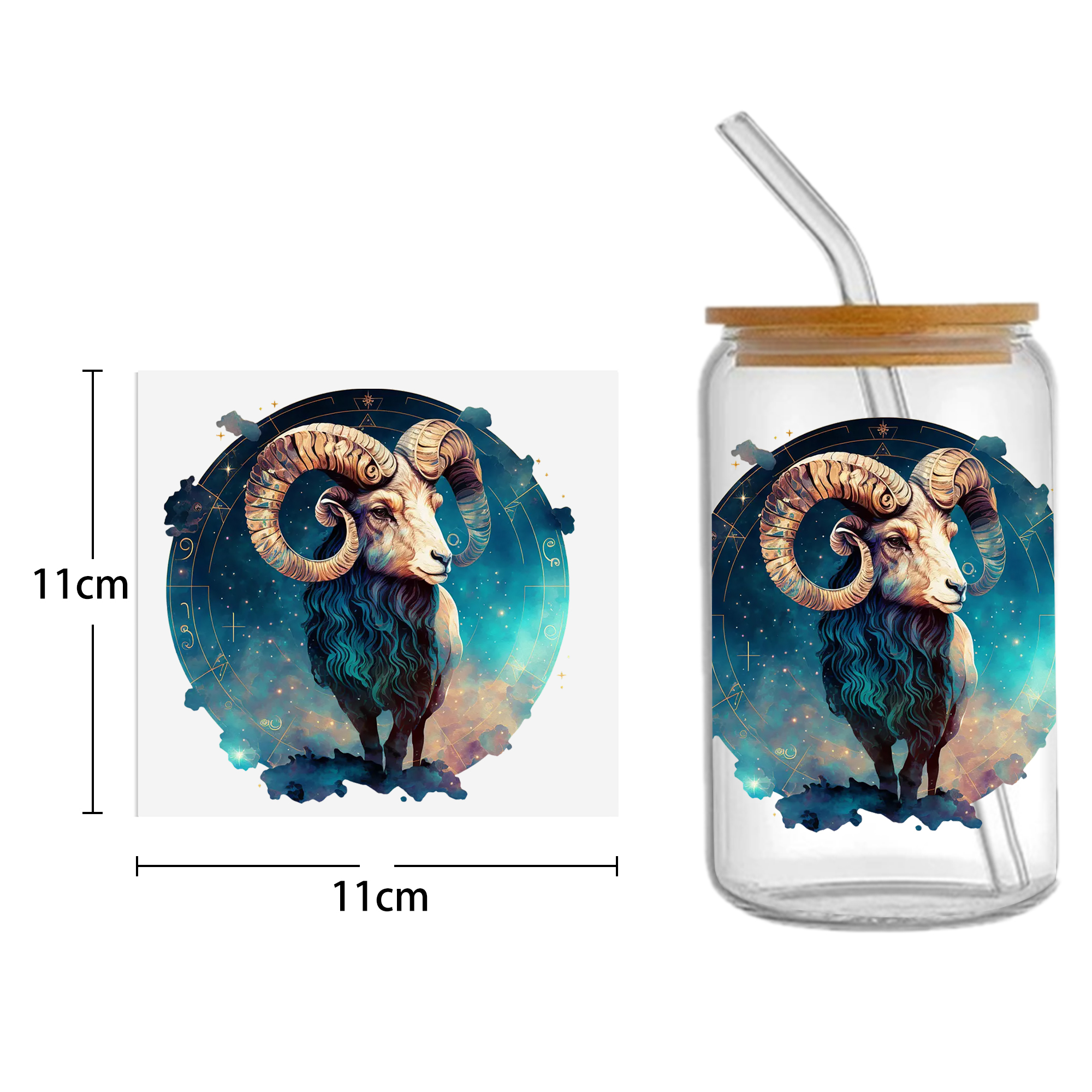 Constellation UV DTF Sticker For 16oz Cups Wrap Transfer Sticker Custom Labels DIY Logo Waterproof - Image 10