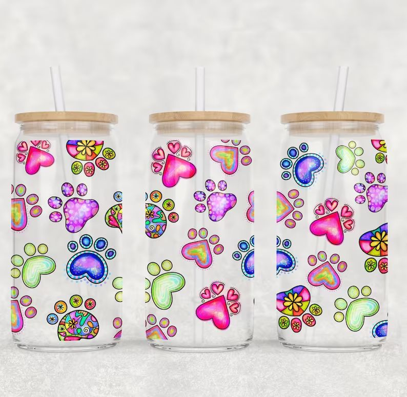 Fueld by Coffee DEsign UV DTF Wrap Sticker For Cups Good Vibes UV Wrap Transfer Sticker Custom Labels Waterproof - Image 5