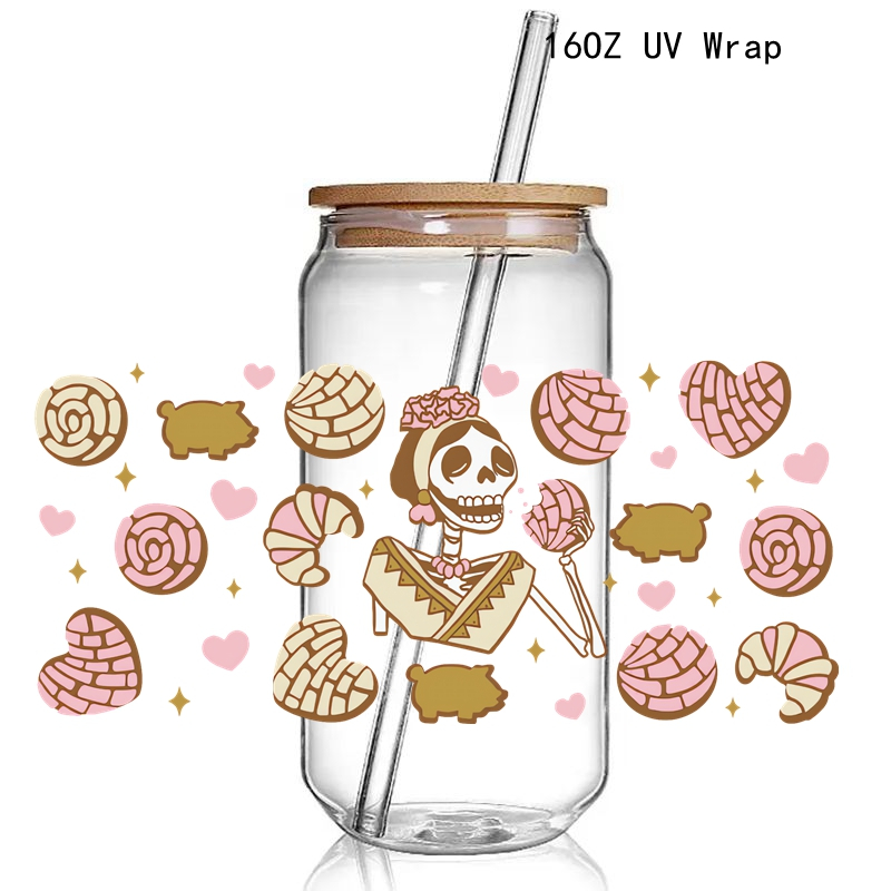 Fueld by Coffee DEsign UV DTF Wrap Sticker For Cups Good Vibes UV Wrap Transfer Sticker Custom Labels Waterproof - Image 8