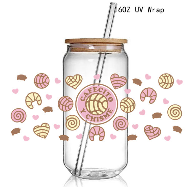 Fueld by Coffee DEsign UV DTF Wrap Sticker For Cups Good Vibes UV Wrap Transfer Sticker Custom Labels Waterproof - Image 9