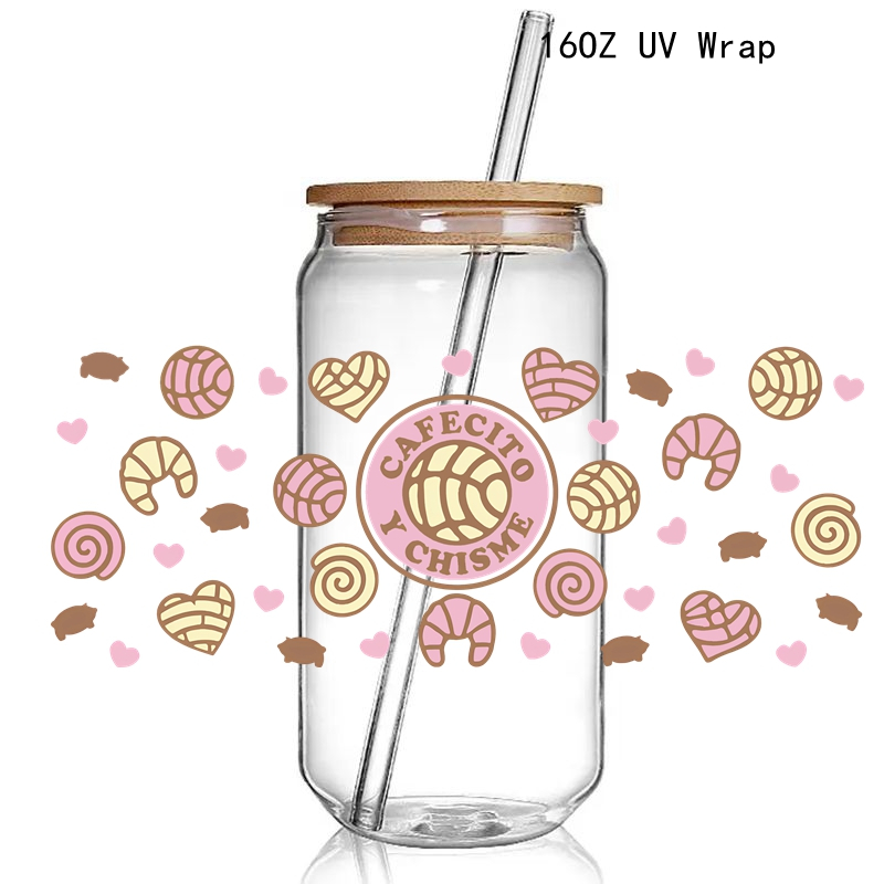 Fueld by Coffee DEsign UV DTF Wrap Sticker For Cups Good Vibes UV Wrap Transfer Sticker Custom Labels Waterproof - Image 9