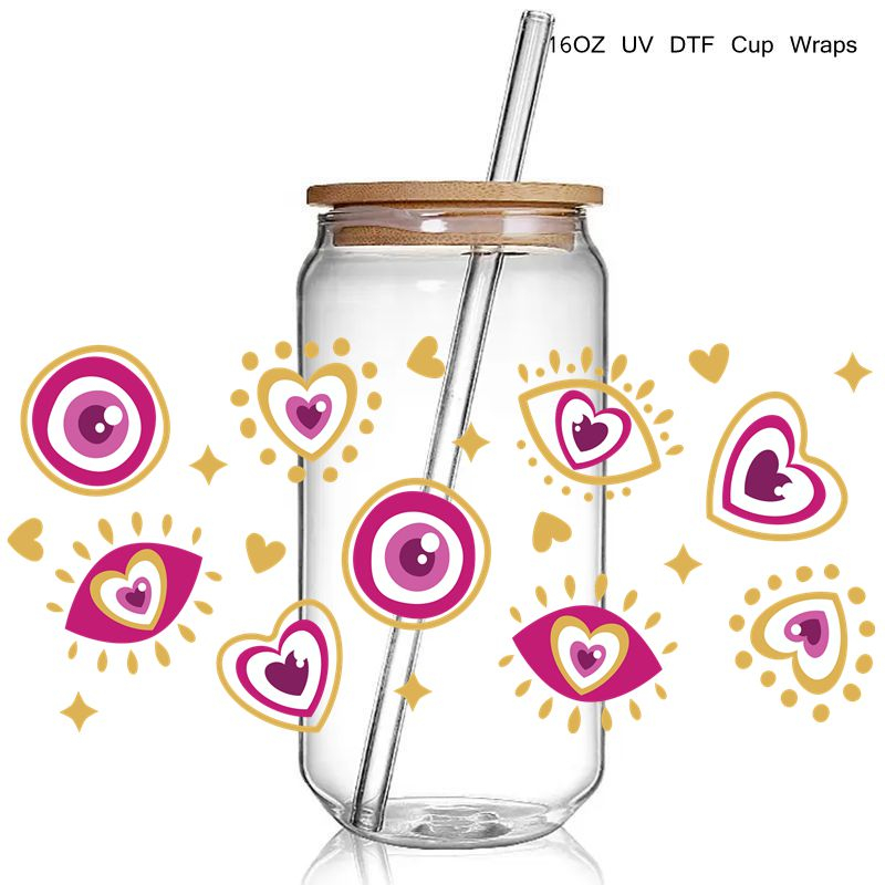 Blue Eye Design DTF UV Wraps Sticker Cups Cool Personalize UV Cup Wrap Transfer Sticker Custom Labels Waterproof - Image 6
