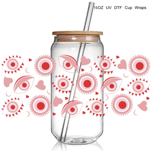 Blue Eye Design DTF UV Wraps Sticker Cups Cool Personalize UV Cup Wrap Transfer Sticker Custom Labels Waterproof - Image 7