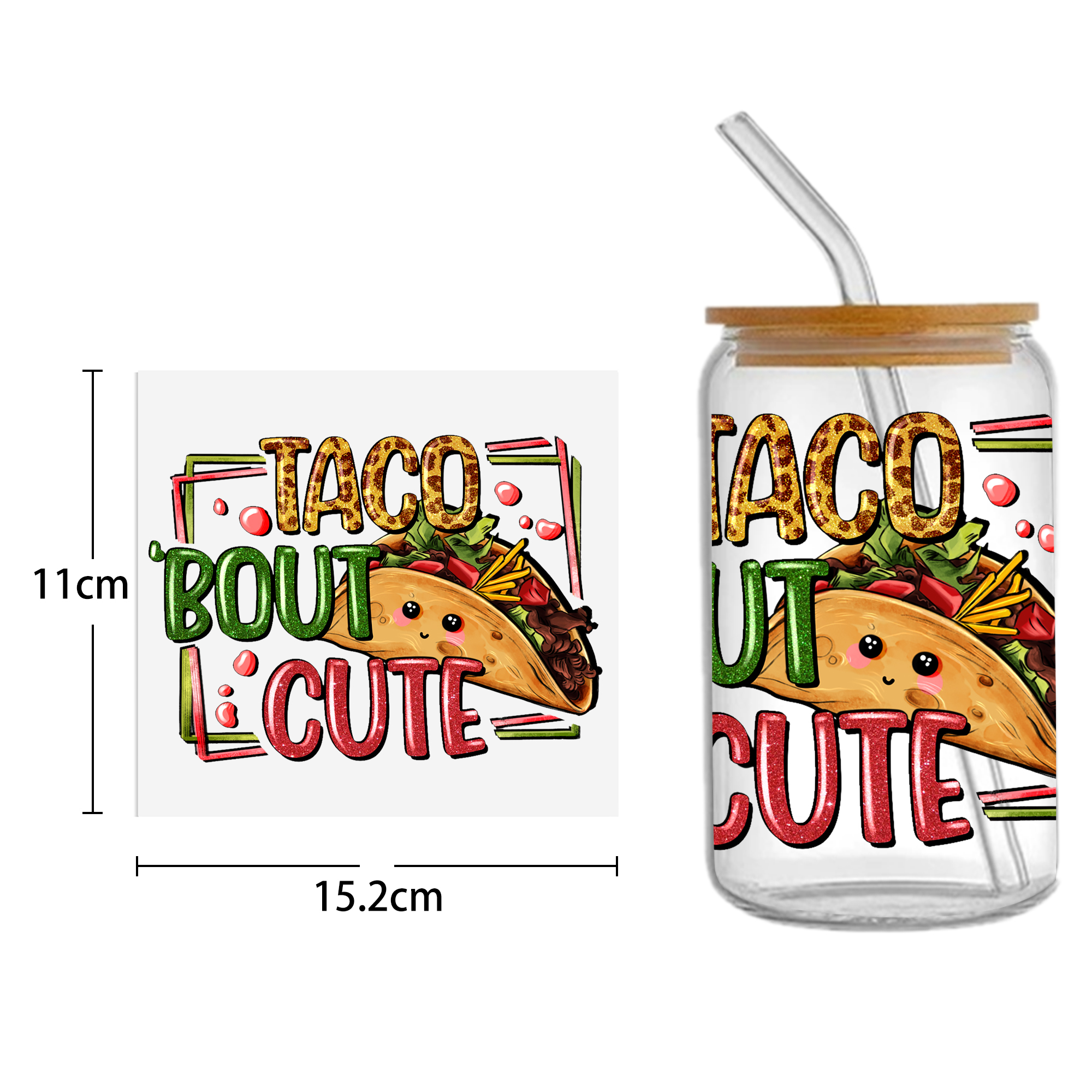 Food Drinks Coffee UV DTF Sticker For 16oz Cups Wrap Transfer Sticker Custom Labels DIY Logo Waterproof - Image 5