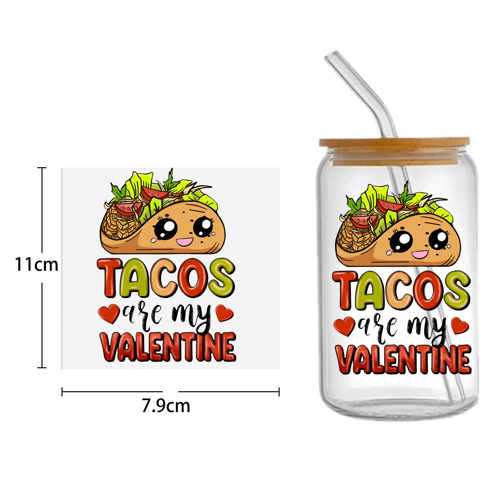 Food Drinks Coffee UV DTF Sticker For 16oz Cups Wrap Transfer Sticker Custom Labels DIY Logo Waterproof - Image 11