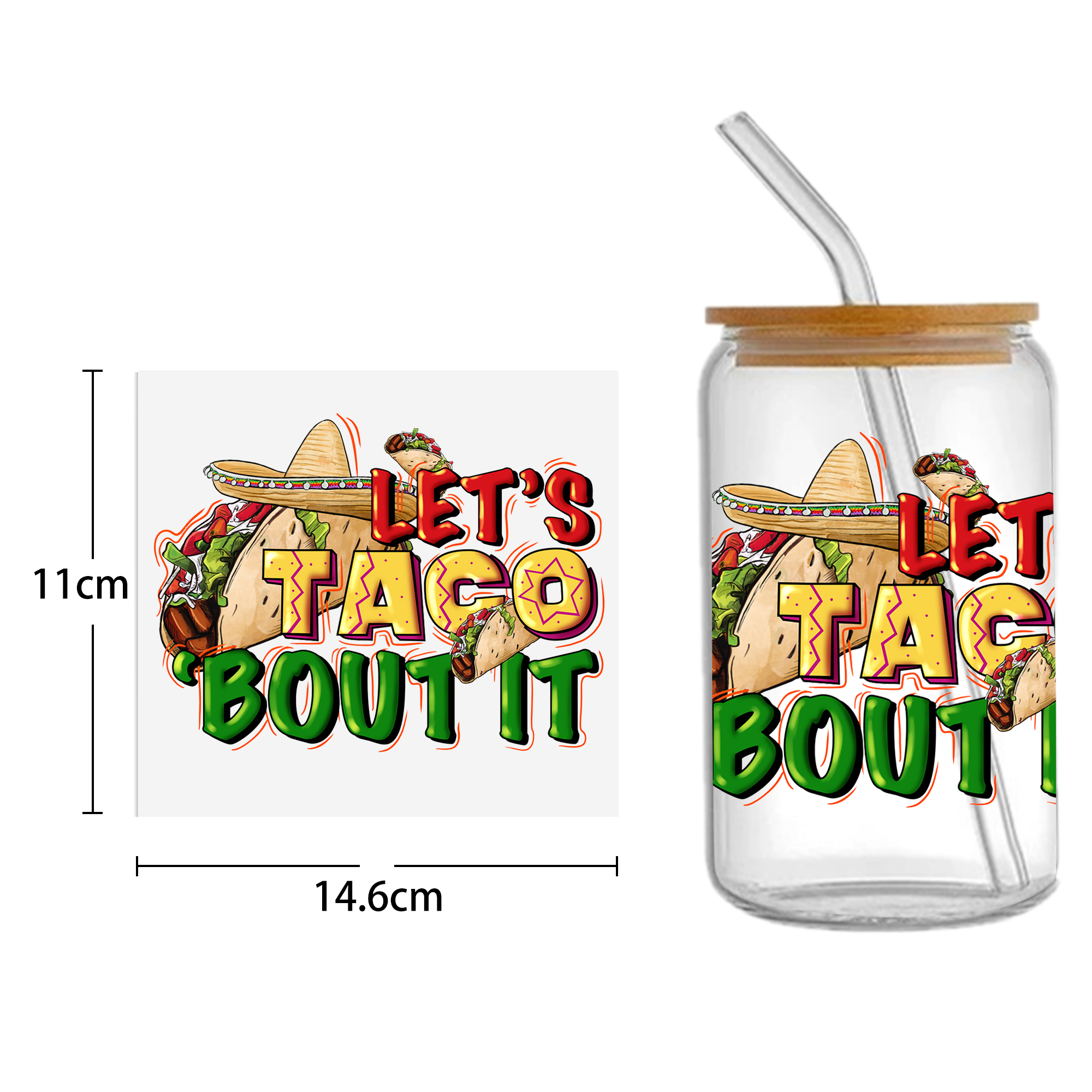 Food Drinks Coffee UV DTF Sticker For 16oz Cups Wrap Transfer Sticker Custom Labels DIY Logo Waterproof - Image 12
