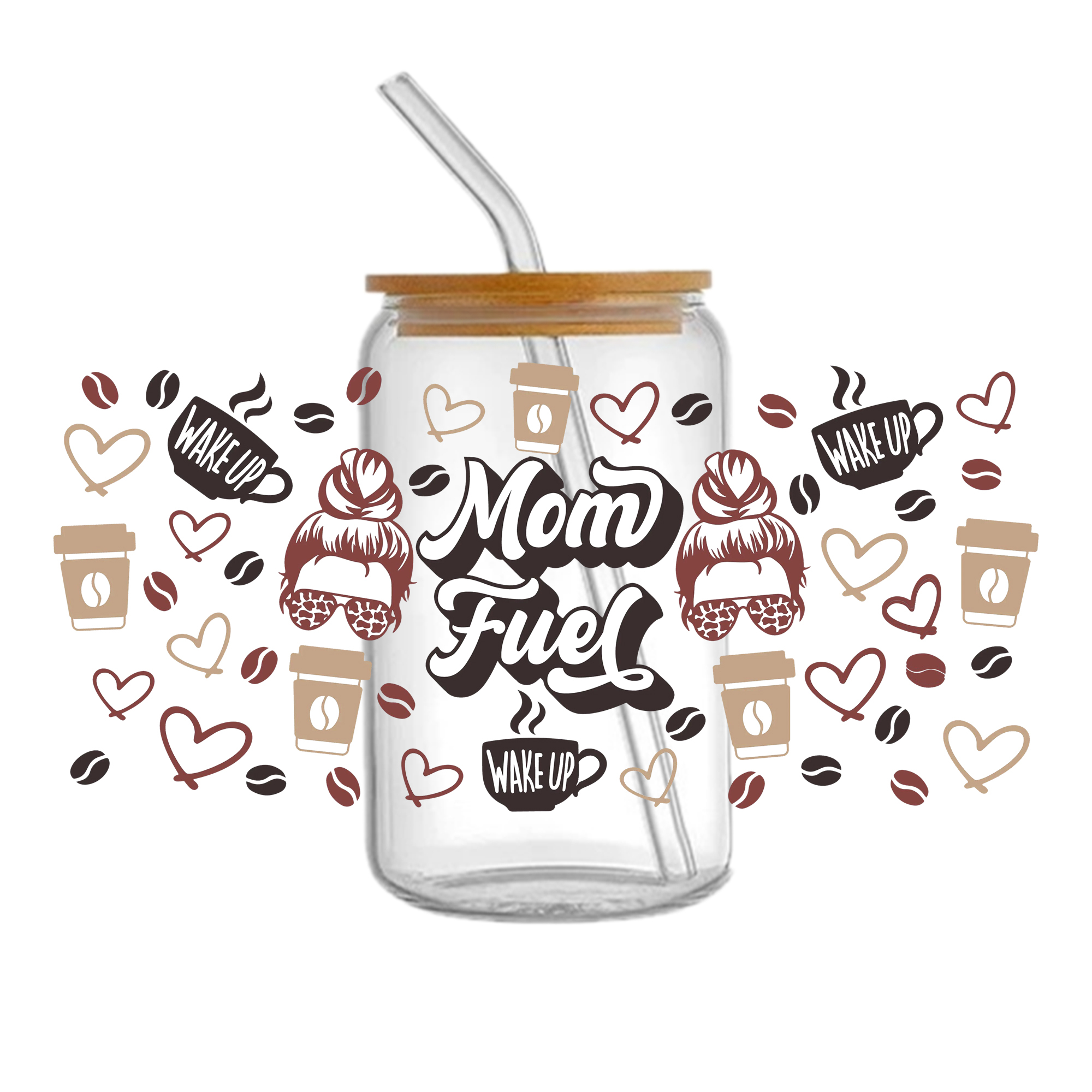 Candy Coffee UV DTF Sticker For 16oz Cups Wrap Transfer Sticker Custom Labels DIY Logo Waterproof - Image 9