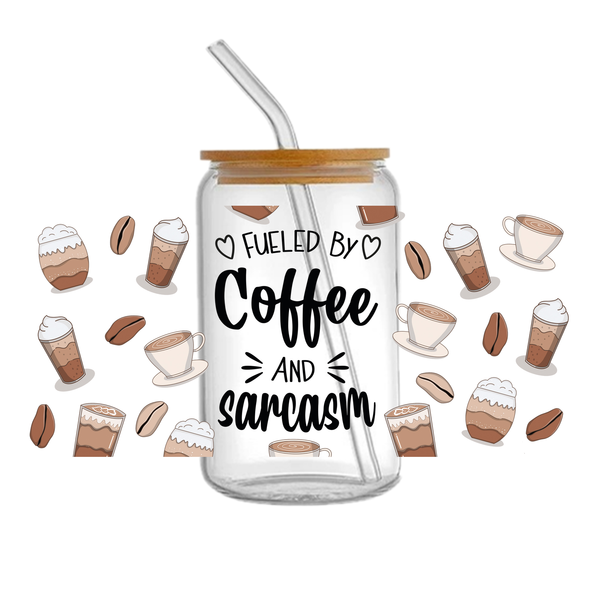 Candy Coffee UV DTF Sticker For 16oz Cups Wrap Transfer Sticker Custom Labels DIY Logo Waterproof - Image 11