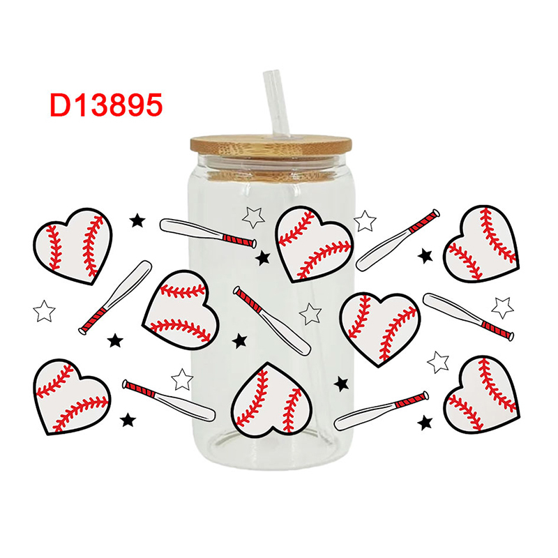 UV DTF Transfer Sport Themed For The 16oz Libbey Glasses Wraps Cup Can DIY Waterproof - Image 2