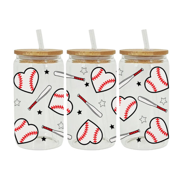 UV DTF Transfer Sport Themed For The 16oz Libbey Glasses Wraps Cup Can DIY Waterproof - Image 4