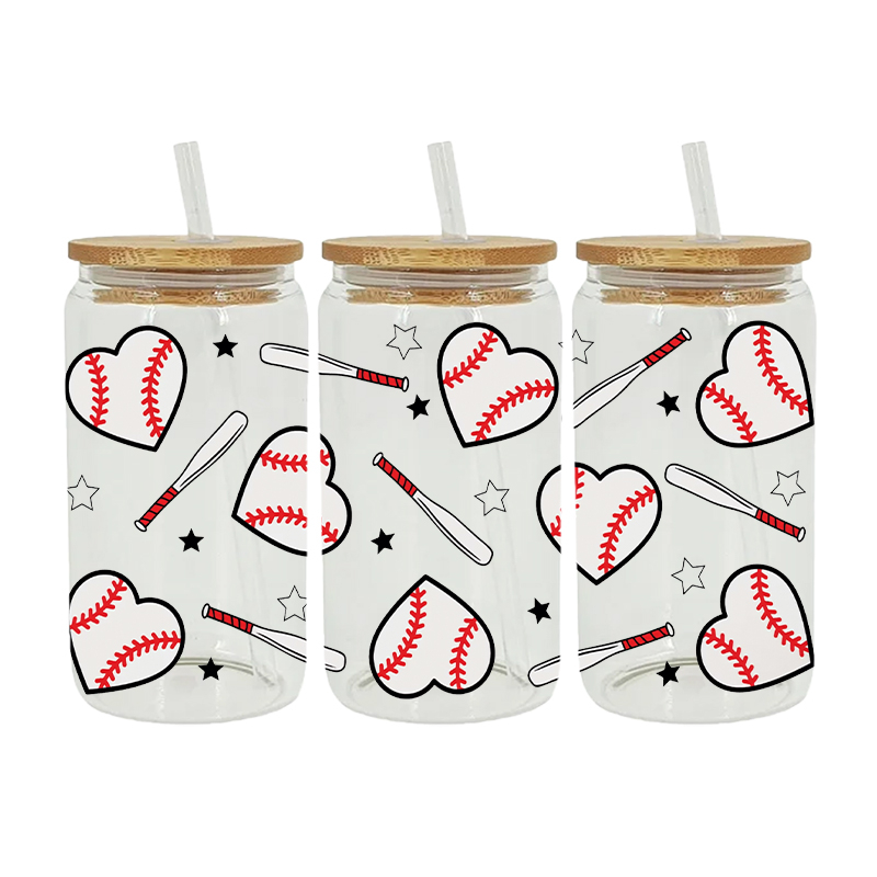 UV DTF Transfer Sport Themed For The 16oz Libbey Glasses Wraps Cup Can DIY Waterproof - Image 4