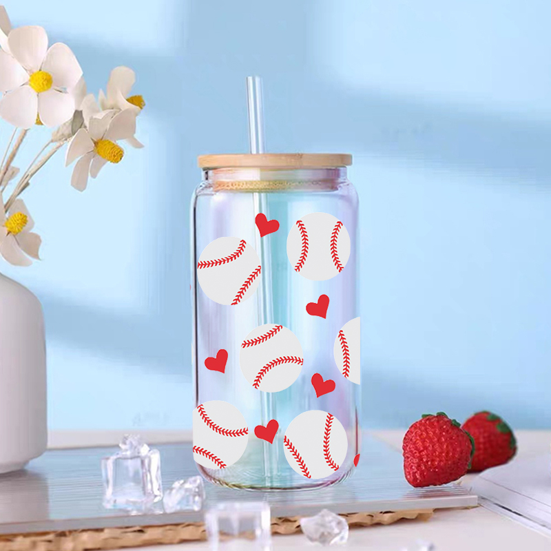UV DTF Transfer Sport Themed For The 16oz Libbey Glasses Wraps Cup Can DIY Waterproof - Image 5