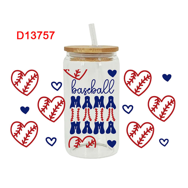 UV DTF Transfer Sport Themed For The 16oz Libbey Glasses Wraps Cup Can DIY Waterproof - Image 8