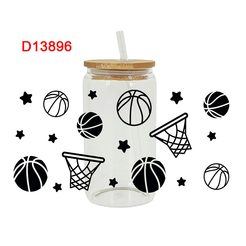 UV DTF Transfer Sport Themed For The 16oz Libbey Glasses Wraps Cup Can DIY Waterproof - Image 9