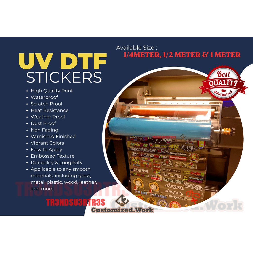 A2 SIZE PREMIUM HIGH QUALITY UV DTF PRINTED STICKER (23.4 inches x 16.5 Inches) - Image 2