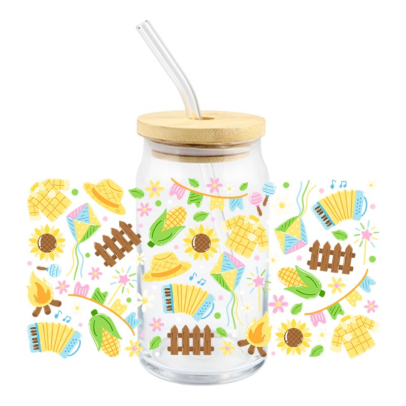 3D Cartoon Matcha Food Books Design UV DTF Cups Wrap Sticker DIY Label Transfer Sticker Waterproof Green Drink Dessert Patter Decals - Image 10