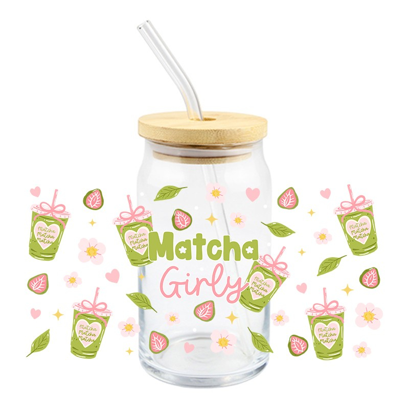 3D Cartoon Matcha Food Books Design UV DTF Cups Wrap Sticker DIY Label Transfer Sticker Waterproof Green Drink Dessert Patter Decals - Image 13