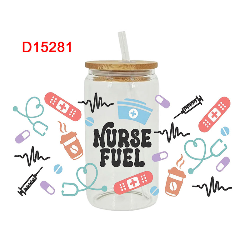 3D UV DTF Transfers Stickers 16oz Cup Wraps Teeth-care Day Printed For DIY Glass Ceramic Metal Leather Etc. D14952 - Image 5