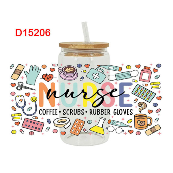 3D UV DTF Transfers Stickers 16oz Cup Wraps Teeth-care Day Printed For DIY Glass Ceramic Metal Leather Etc. D14952 - Image 8