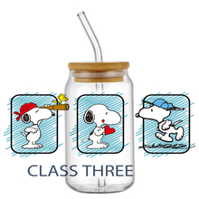 Miniso Snoopy UV DTF Cup Wrap Cartoon Transfers 16oz UV DTF Libbey Stickers Glass Can Self Adhesive Waterproof - Image 5