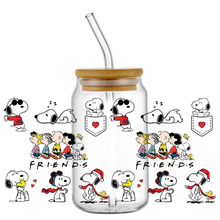 Miniso Snoopy UV DTF Cup Wrap Cartoon Transfers 16oz UV DTF Libbey Stickers Glass Can Self Adhesive Waterproof - Image 8