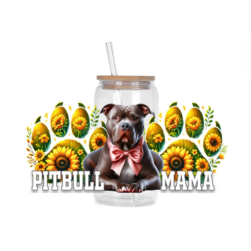 Cute dog Series easy peel waterproof DIY Decals 3D transfers uvdtf stickers 16oz uv dtf cup wraps for Libbey Glasses - Image 6