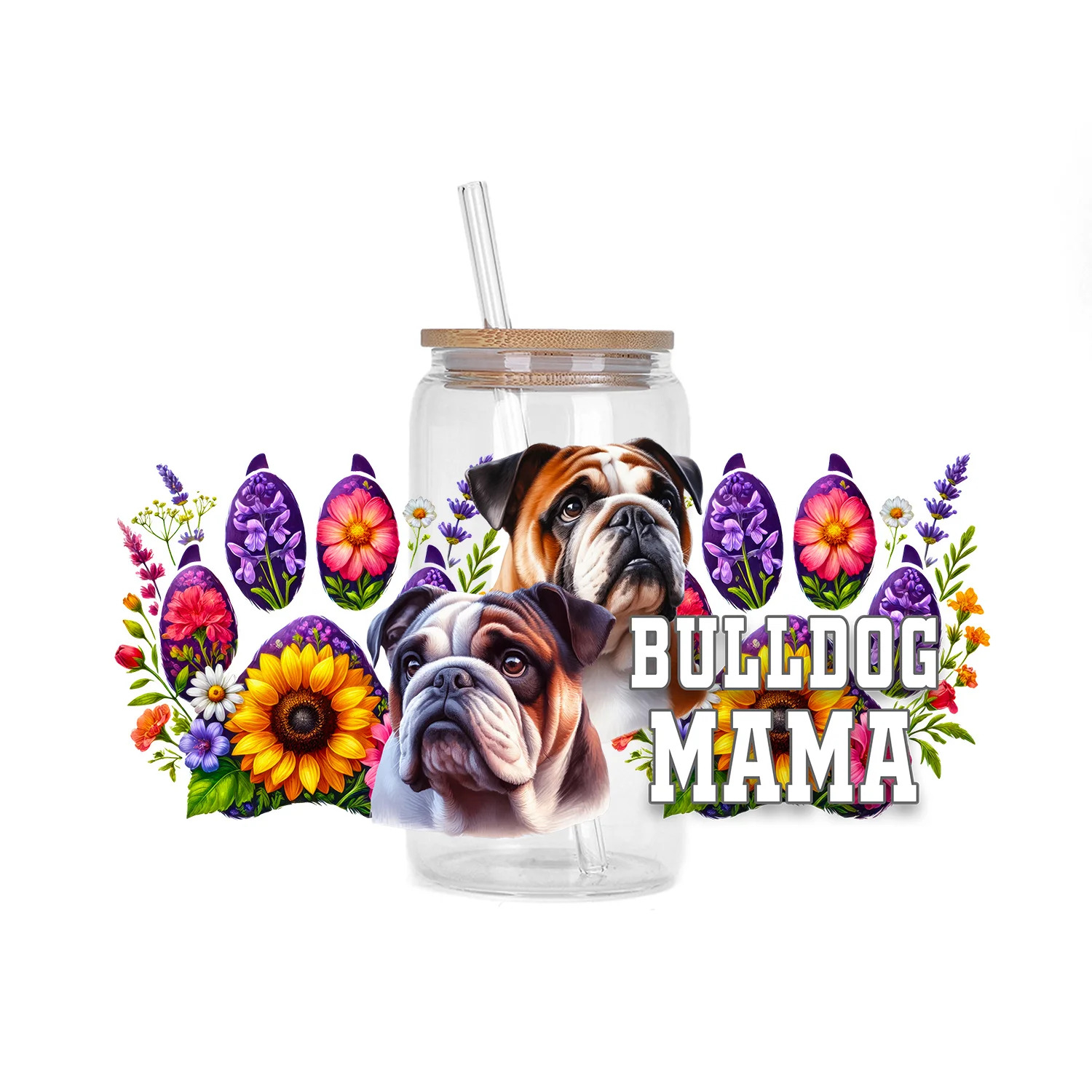 Cute dog Series easy peel waterproof DIY Decals 3D transfers uvdtf stickers 16oz uv dtf cup wraps for Libbey Glasses - Image 11