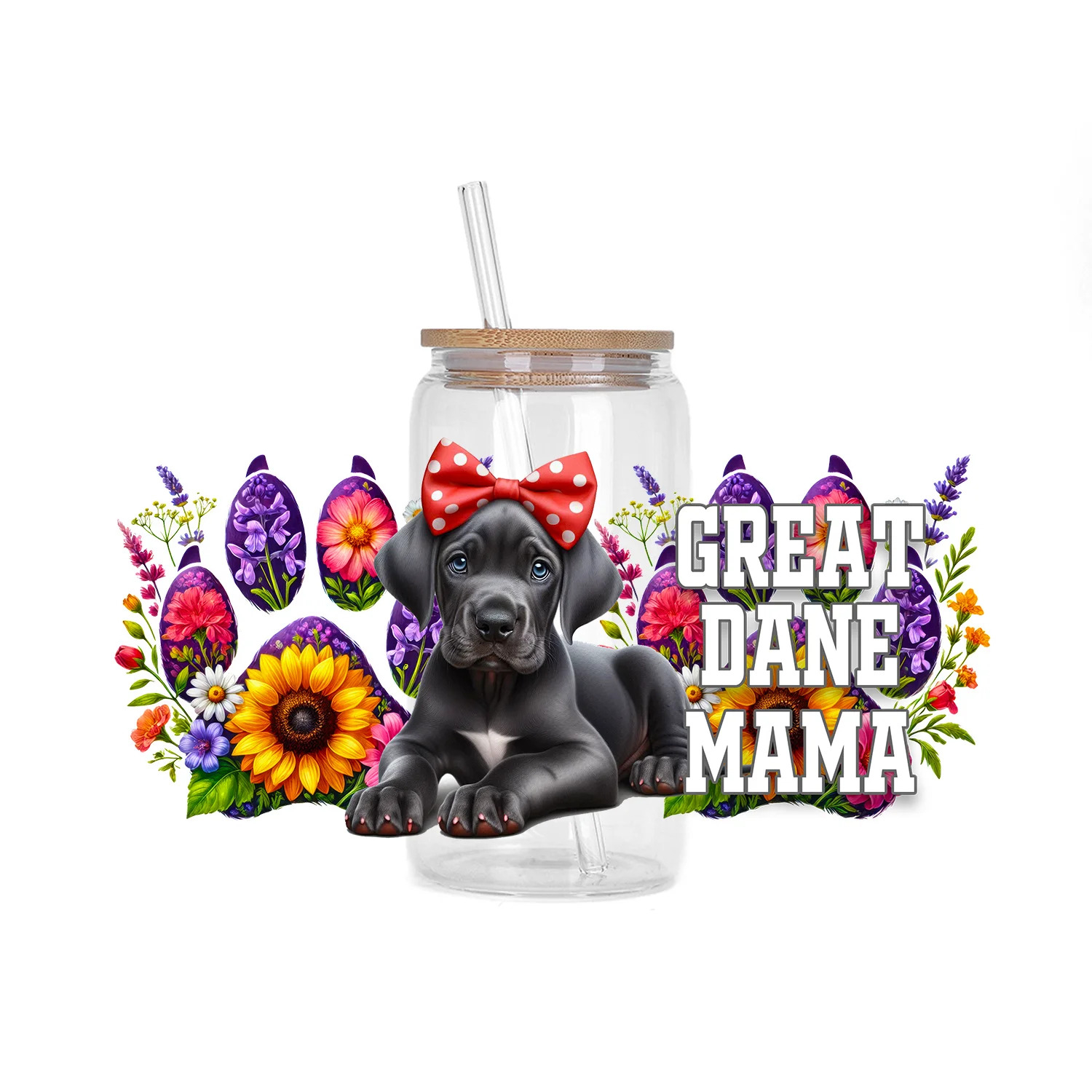 Cute dog Series easy peel waterproof DIY Decals 3D transfers uvdtf stickers 16oz uv dtf cup wraps for Libbey Glasses - Image 13